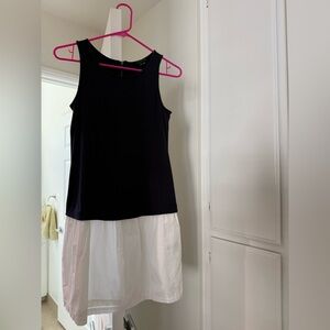 Theory cotton dress worn once navy knit top,crisp white skirt adorable & chic!